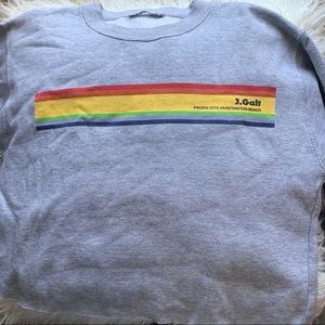 Brandy Melville rainbow crew neck